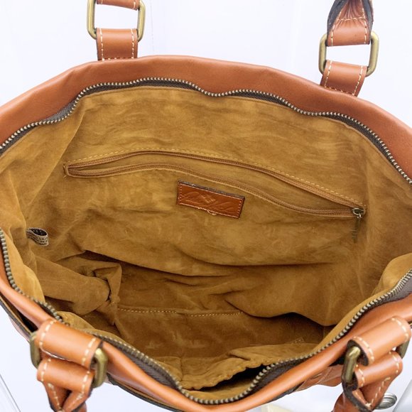 Patricia Nash Tan Carducci Heritage Collection Tote Bag - Picture 5 of 11